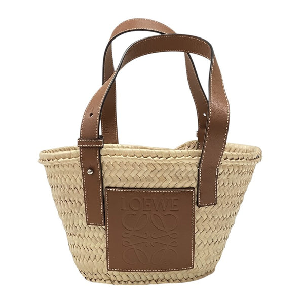 ロエベ LOEWE バスケットバッグ スモール 327.02.S93 ナチュラル×タン ヤシの葉 レディース トートバッグ
