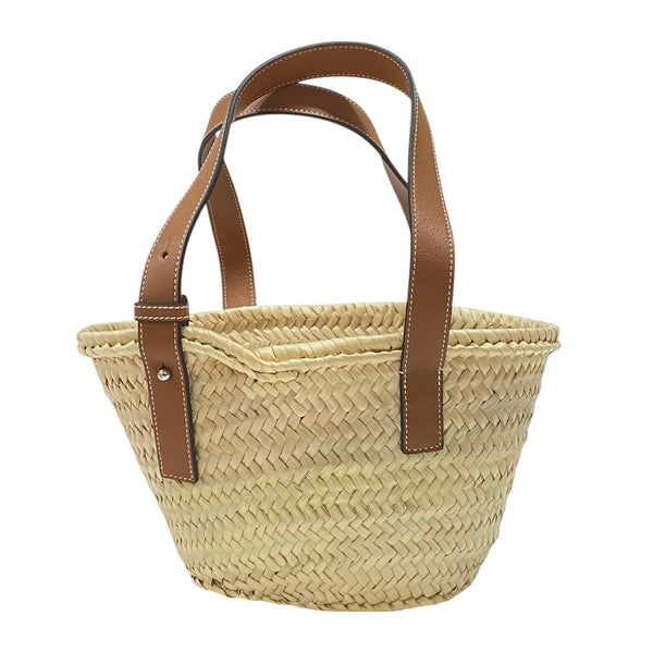 ロエベ LOEWE バスケットバッグ スモール 327.02.S93 ナチュラル×タン ヤシの葉 レディース トートバッグ