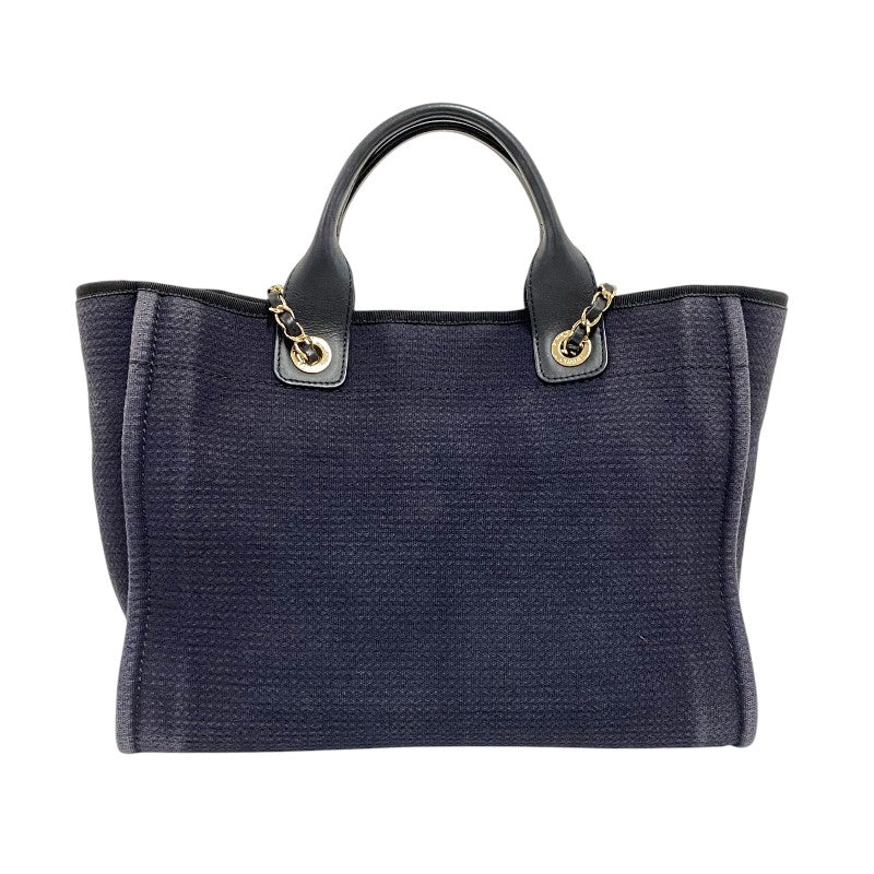 シャネル CHANEL ドーヴィル ショッピングバッグ AS3351 ネイビー ミックスファイバー レディース トートバッグ ショルダーバッグ