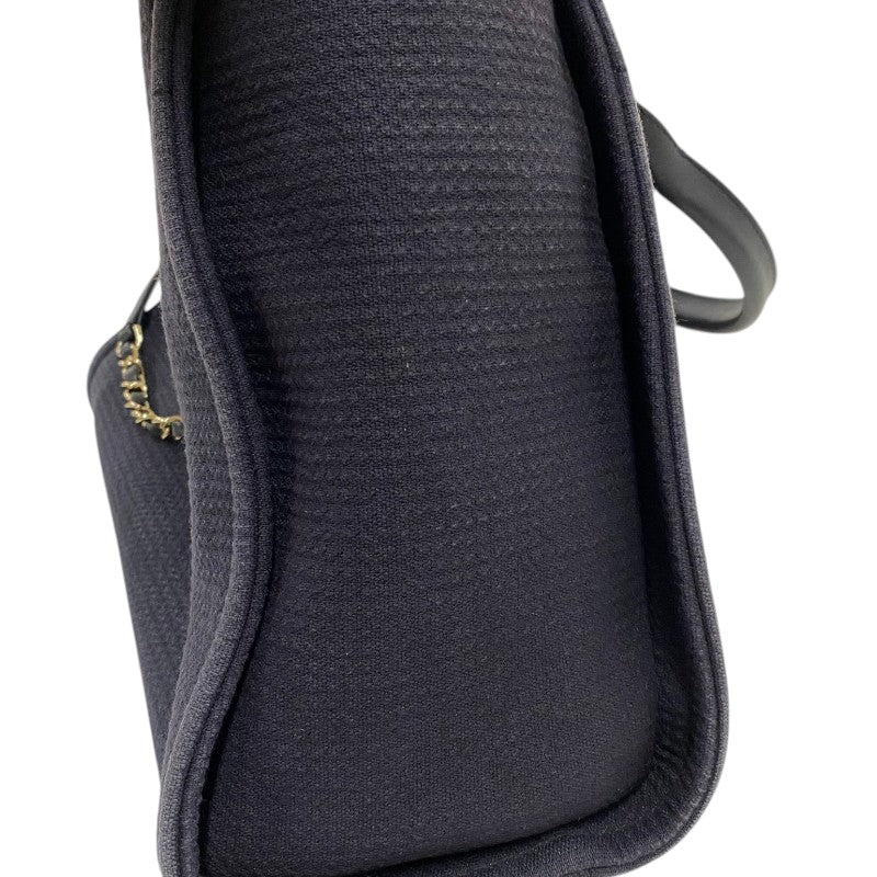 シャネル CHANEL ドーヴィル ショッピングバッグ AS3351 ネイビー ミックスファイバー レディース トートバッグ ショルダーバッグ