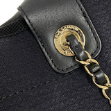 シャネル CHANEL ドーヴィル ショッピングバッグ AS3351 ネイビー ミックスファイバー レディース トートバッグ ショルダーバッグ