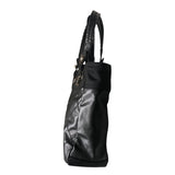 シャネル CHANEL パリビアリッツトートPM A34208 ブラック コーティングキャンバス レディース ハンドバッグ