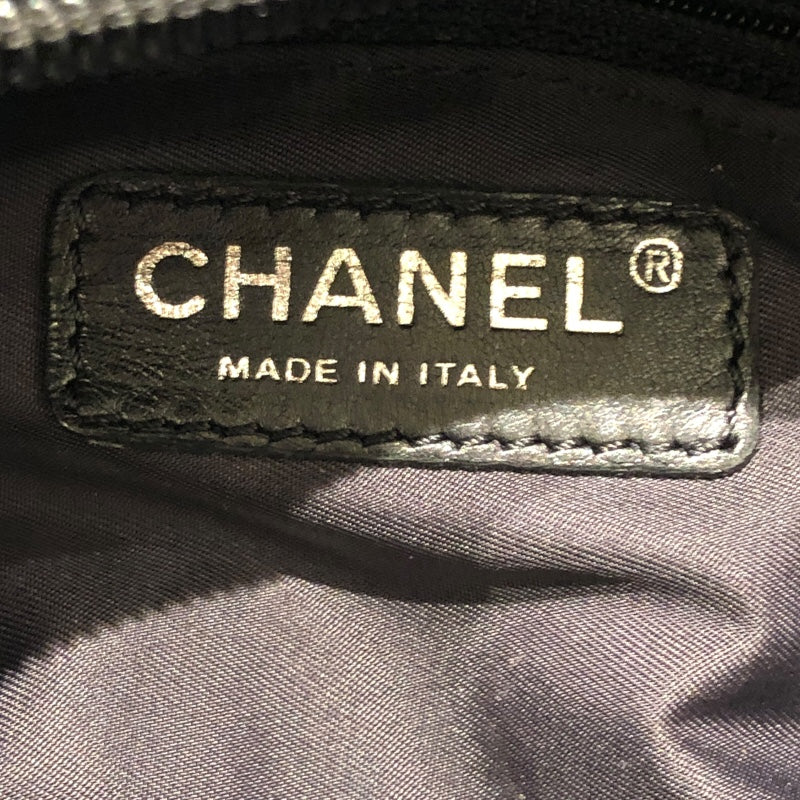 シャネル CHANEL パリビアリッツトートPM A34208 ブラック コーティングキャンバス レディース ハンドバッグ