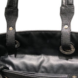 シャネル CHANEL パリビアリッツトートPM A34208 ブラック コーティングキャンバス レディース ハンドバッグ