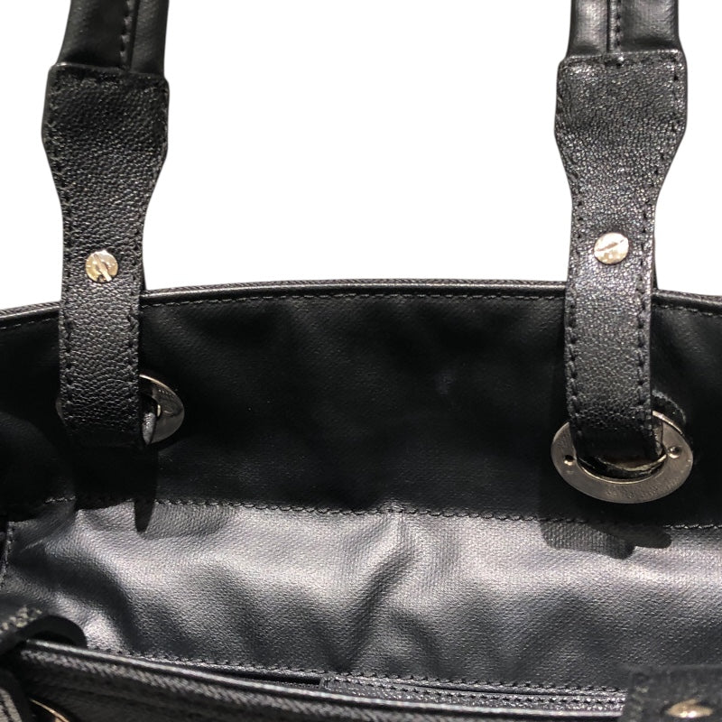 シャネル CHANEL パリビアリッツトートPM A34208 ブラック コーティングキャンバス レディース ハンドバッグ