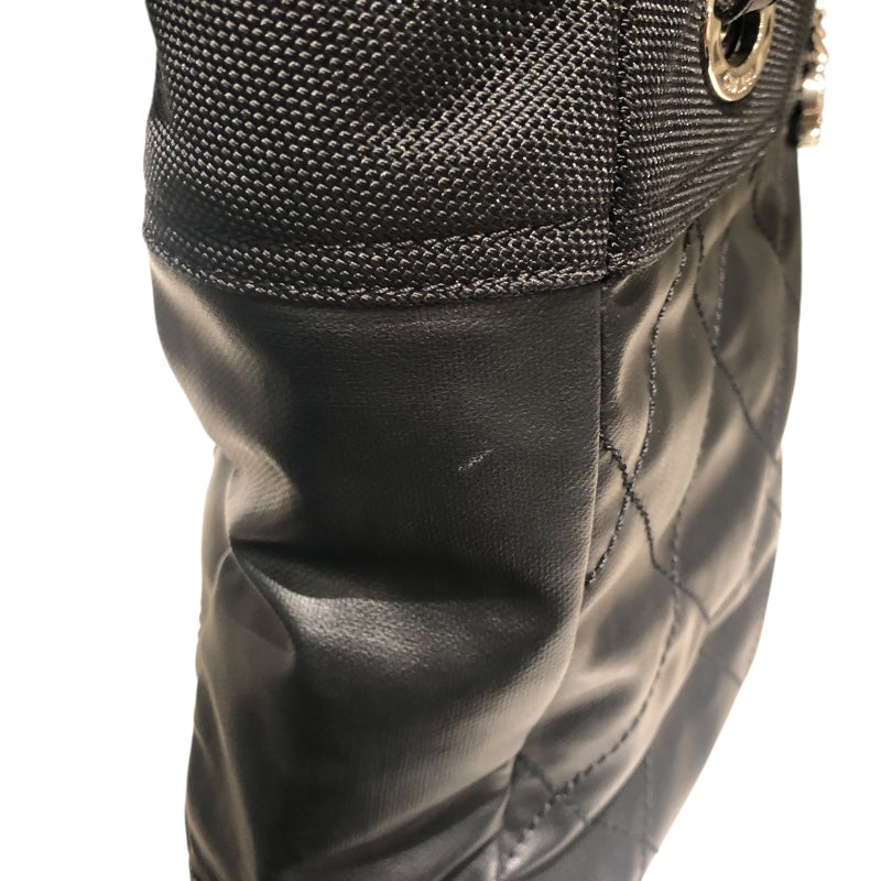 シャネル CHANEL パリビアリッツトートPM A34208 ブラック コーティングキャンバス レディース ハンドバッグ