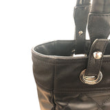 シャネル CHANEL パリビアリッツトートPM A34208 ブラック コーティングキャンバス レディース ハンドバッグ