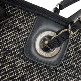 シャネル CHANEL ドーヴィルMM A67001 ブラック シルバー金具 ツイード レディース トートバッグ ショルダーバッグ