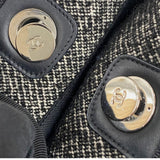 シャネル CHANEL ドーヴィルMM A67001 ブラック シルバー金具 ツイード レディース トートバッグ ショルダーバッグ