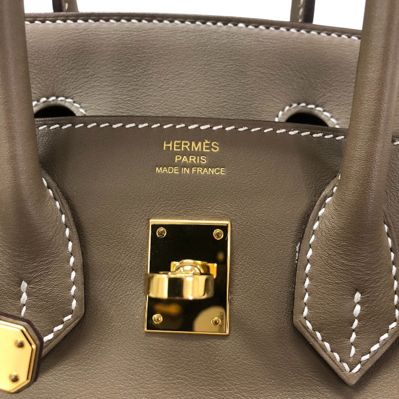 エルメス HERMES バーキン25 Y刻 エトゥープ ゴールド金具 スイフト レディース ハンドバッグ