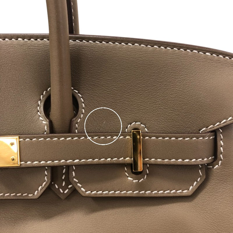 エルメス HERMES バーキン25 Y刻 エトゥープ ゴールド金具 スイフト レディース ハンドバッグ
