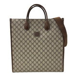 グッチ GUCCI インターロッキングG ミディアム トートバッグ 674155 ベージュ×ブラウン GGスプリームキャンバス/レザー メンズ トートバッグ