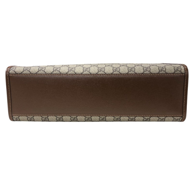 グッチ GUCCI インターロッキングG ミディアム トートバッグ 674155 ベージュ×ブラウン GGスプリームキャンバス/レザー メンズ トートバッグ
