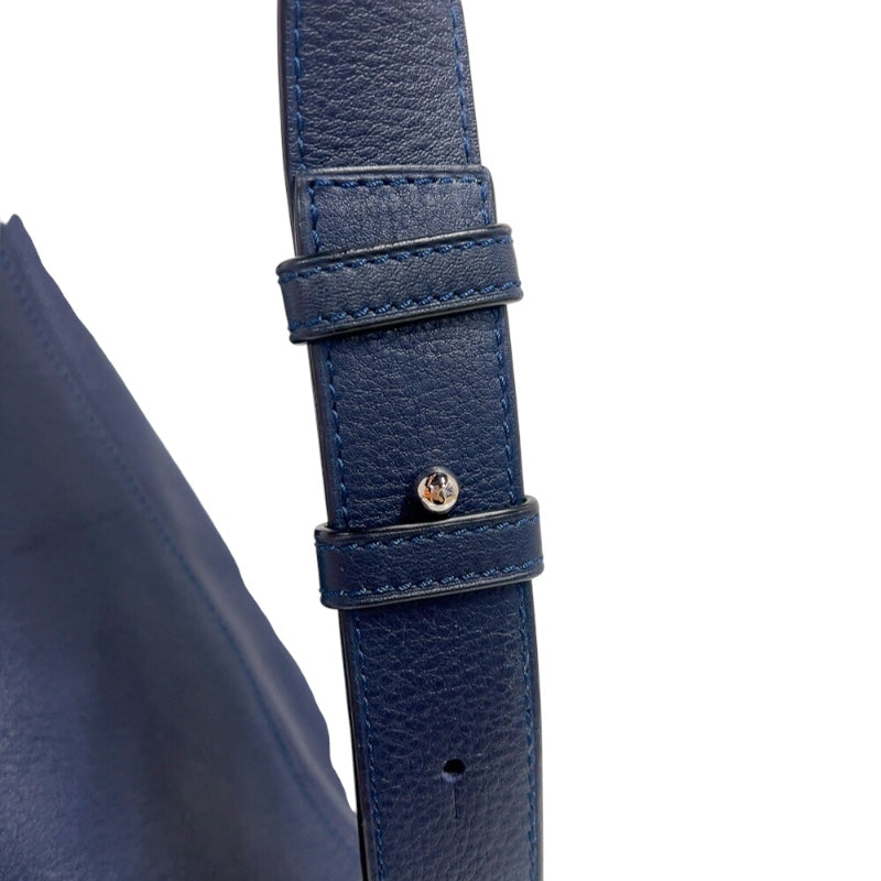ロエベ LOEWE アントンスリングバッグ ネイビー　シルバー金具 カーフ メンズ ボディバッグ