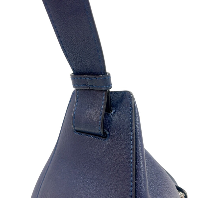 ロエベ LOEWE アントンスリングバッグ ネイビー　シルバー金具 カーフ メンズ ボディバッグ