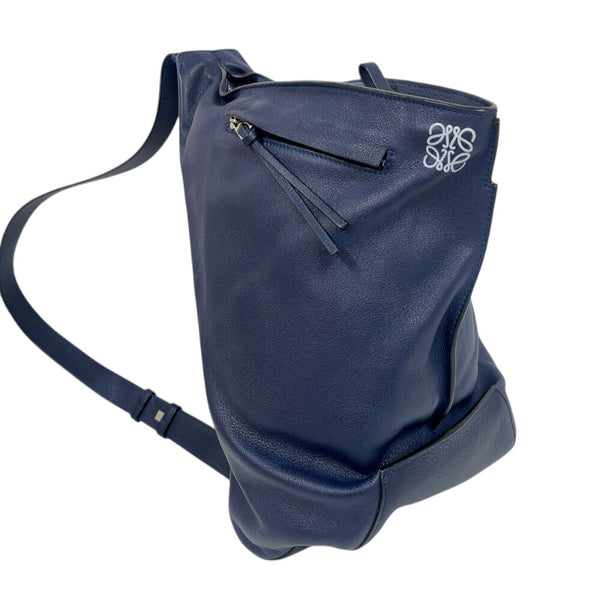 ロエベ LOEWE アントンスリングバッグ ネイビー　シルバー金具 カーフ メンズ ボディバッグ