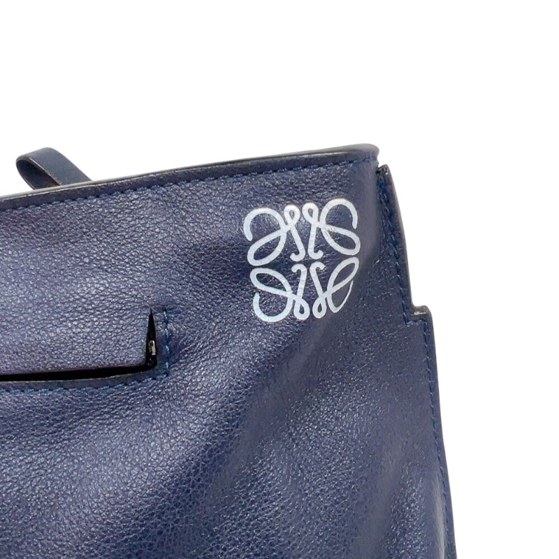 ロエベ LOEWE アントンスリングバッグ ネイビー　シルバー金具 カーフ メンズ ボディバッグ