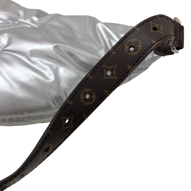 ルイ・ヴィトン LOUIS VUITTON LVピロー マキシ バムバッグ M20971 シルバー/ブラウン ナイロン/モノグラム・キャンバス ユニセックス ボディバッグ