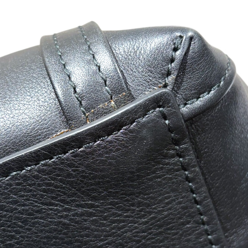 バレンシアガ BALENCIAGA ランドリーカパ XS 502509 ブラック レザー レザー レディース ハンドバッグ