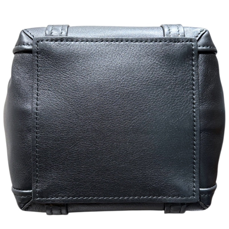 バレンシアガ BALENCIAGA ランドリーカパ XS 502509 ブラック レザー レザー レディース ハンドバッグ