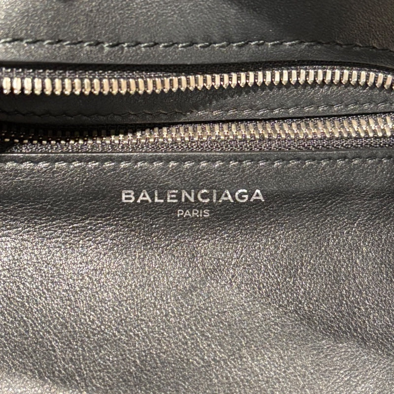 バレンシアガ BALENCIAGA ランドリーカパ XS 502509 ブラック レザー レザー レディース ハンドバッグ