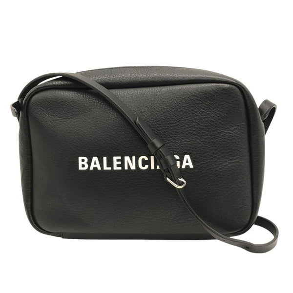 バレンシアガ BALENCIAGA エブリディカメラバッグS 489812 ブラック×SV金具 レザー ユニセックス ショルダーバッグ