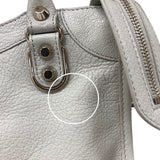 バレンシアガ BALENCIAGA ミニシティバッグ 300295 グレー シルバー金具 レザー レディース ショルダーバッグ