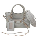 バレンシアガ BALENCIAGA ミニシティバッグ 300295 グレー シルバー金具 レザー レディース ショルダーバッグ