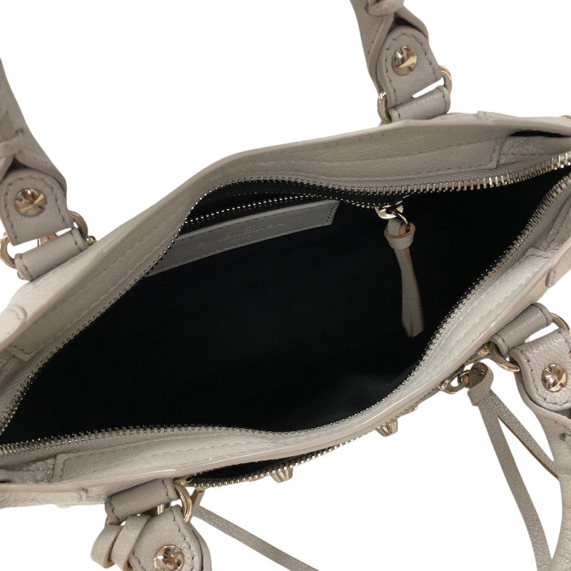バレンシアガ BALENCIAGA ミニシティバッグ 300295 グレー シルバー金具 レザー レディース ショルダーバッグ