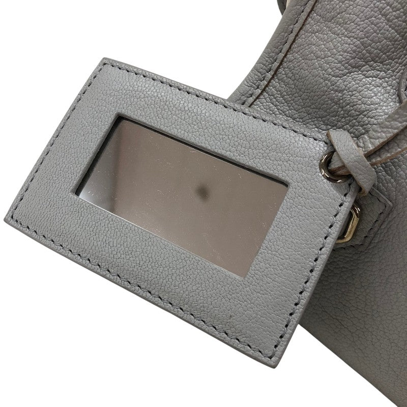 バレンシアガ BALENCIAGA ミニシティバッグ 300295 グレー シルバー金具 レザー レディース ショルダーバッグ