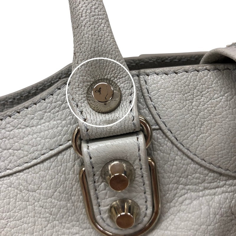 バレンシアガ BALENCIAGA ミニシティバッグ 300295 グレー シルバー金具 レザー レディース ショルダーバッグ