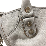 バレンシアガ BALENCIAGA ミニシティバッグ 300295 グレー シルバー金具 レザー レディース ショルダーバッグ
