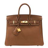 エルメス HERMES バーキン25 W刻 ゴールド ゴールド金具 トゴ レディース ハンドバッグ