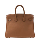 エルメス HERMES バーキン25 W刻 ゴールド ゴールド金具 トゴ レディース ハンドバッグ