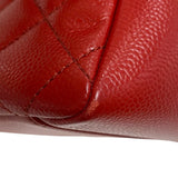 シャネル CHANEL GST チェーントートバッグ A50995 レッド シルバー金具 キャビアスキン レディース ショルダーバッグ
