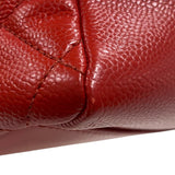 シャネル CHANEL GST チェーントートバッグ A50995 レッド シルバー金具 キャビアスキン レディース ショルダーバッグ