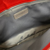 シャネル CHANEL GST チェーントートバッグ A50995 レッド シルバー金具 キャビアスキン レディース ショルダーバッグ