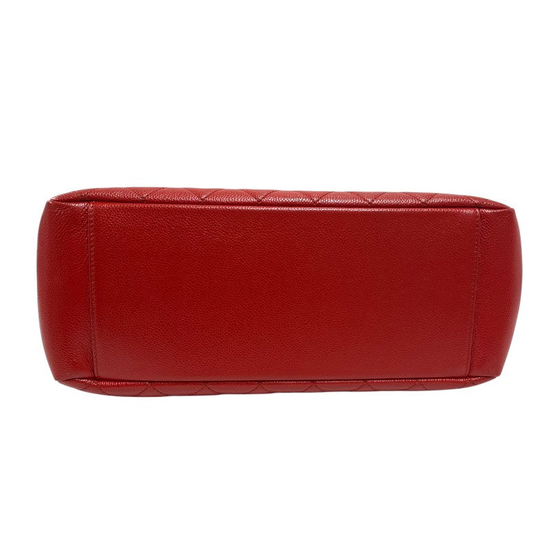 シャネル CHANEL GST チェーントートバッグ A50995 レッド シルバー金具 キャビアスキン レディース ショルダーバッグ