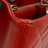 シャネル CHANEL GST チェーントートバッグ A50995 レッド シルバー金具 キャビアスキン レディース ショルダーバッグ