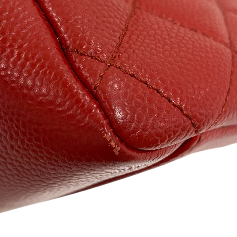 シャネル CHANEL GST チェーントートバッグ A50995 レッド シルバー金具 キャビアスキン レディース ショルダーバッグ