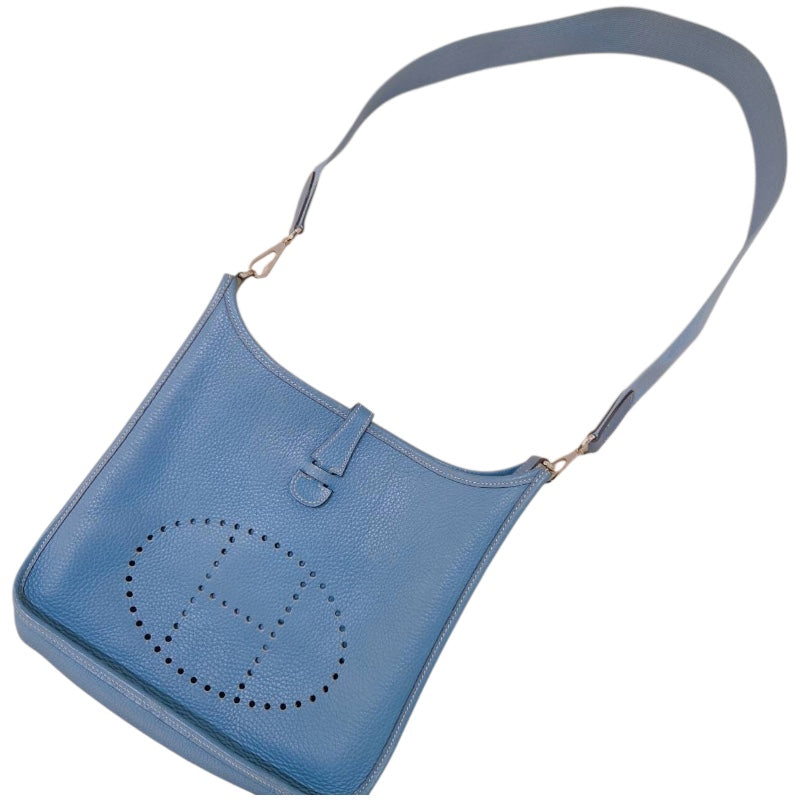 エルメス HERMES エヴリン1 PM ▢I刻（2005年製） ブルージン/シルバー金具 トリヨンクレマンス レディース ショルダーバッグ