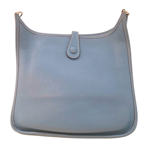 エルメス HERMES エヴリン1 PM ▢I刻（2005年製） ブルージン/シルバー金具 トリヨンクレマンス レディース ショルダーバッグ