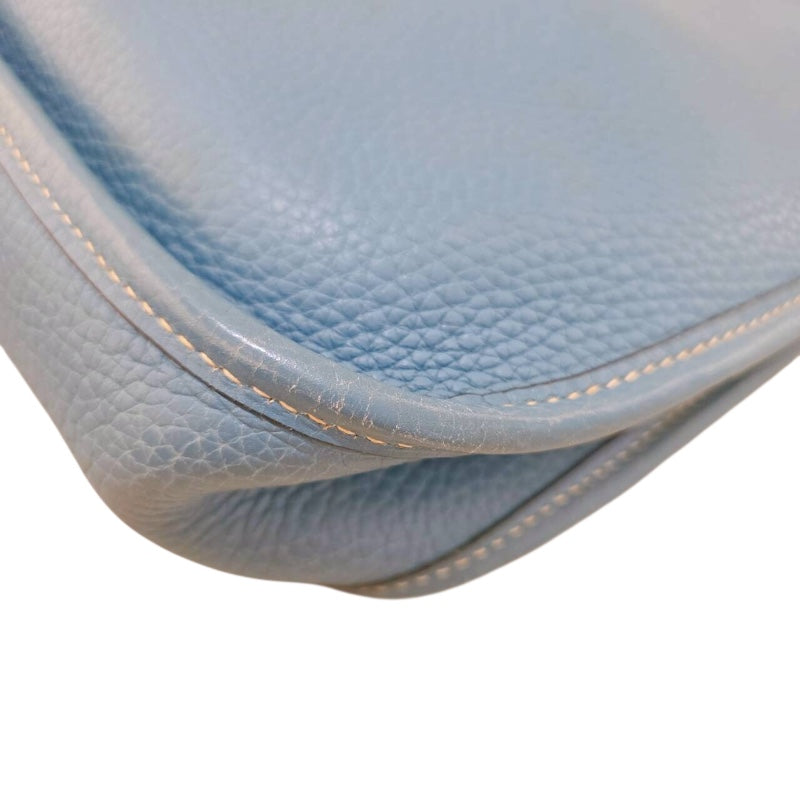 エルメス HERMES エヴリン1 PM ▢I刻（2005年製） ブルージン/シルバー金具 トリヨンクレマンス レディース ショルダーバッグ