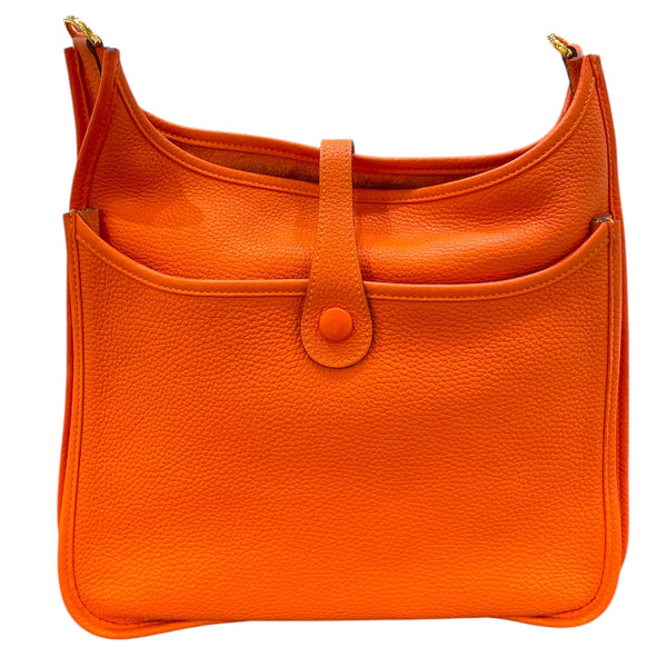 エルメス HERMES エヴリン3 PM Y刻 オレンジポピー・ゴールド金具 トリヨンクレマンス レディース ショルダーバッグ