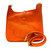 エルメス HERMES エヴリン3 PM Y刻 オレンジポピー・ゴールド金具 トリヨンクレマンス レディース ショルダーバッグ