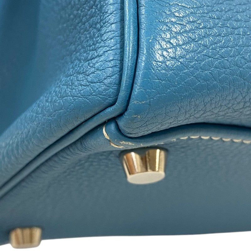 エルメス HERMES ケリー32 内縫い □G刻 ブルージーン シルバー金具 トゴ レディース ハンドバッグ ショルダーバッグ