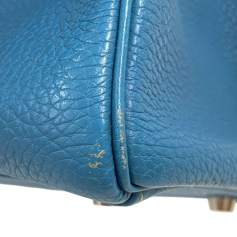 エルメス HERMES ケリー32 内縫い □G刻 ブルージーン シルバー金具 トゴ レディース ハンドバッグ ショルダーバッグ