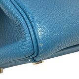 エルメス HERMES ケリー32 内縫い □G刻 ブルージーン シルバー金具 トゴ レディース ハンドバッグ ショルダーバッグ