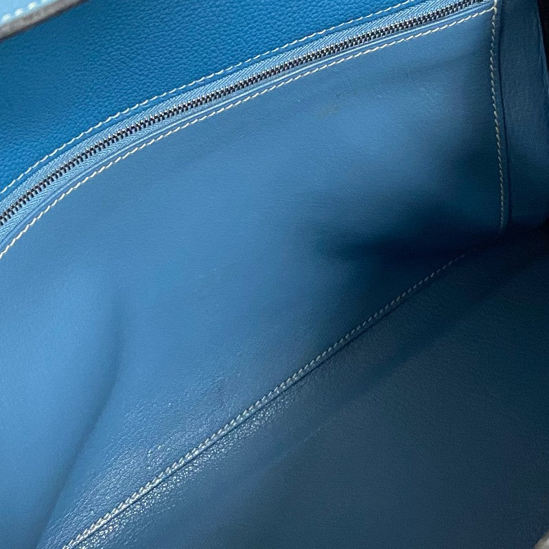 エルメス HERMES ケリー32 内縫い □G刻 ブルージーン シルバー金具 トゴ レディース ハンドバッグ ショルダーバッグ