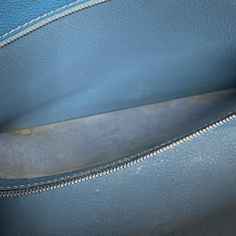 エルメス HERMES ケリー32 内縫い □G刻 ブルージーン シルバー金具 トゴ レディース ハンドバッグ ショルダーバッグ